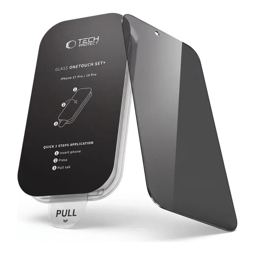 Tech-Protect OneTouch Set Spy+ aizsargstikls telefona ekrānam iPhone 18 Pro (privātuma efekts) (2 gab.) – 3