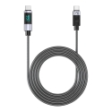 Orico LDC2C data transfer and charging cable | USB-C to USB-C | PD | 100W | with LED display | 3m | black Orico LDC2C data transfer and charging cable | USB-C to USB-C | PD | 100W | with LED display | 3m | black