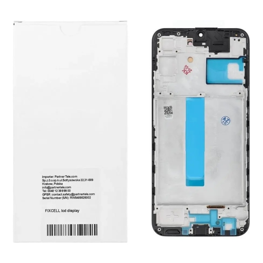 REWA LCD displejs SAMSUNG A25 OLED melnā krāsā ar rāmi – 4