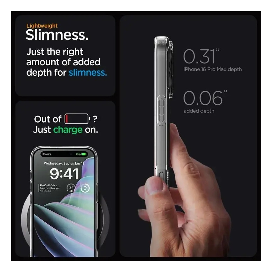 Spigen Crystal Flex MagSafe, kirkas - iPhone 16 Pro Max – 3