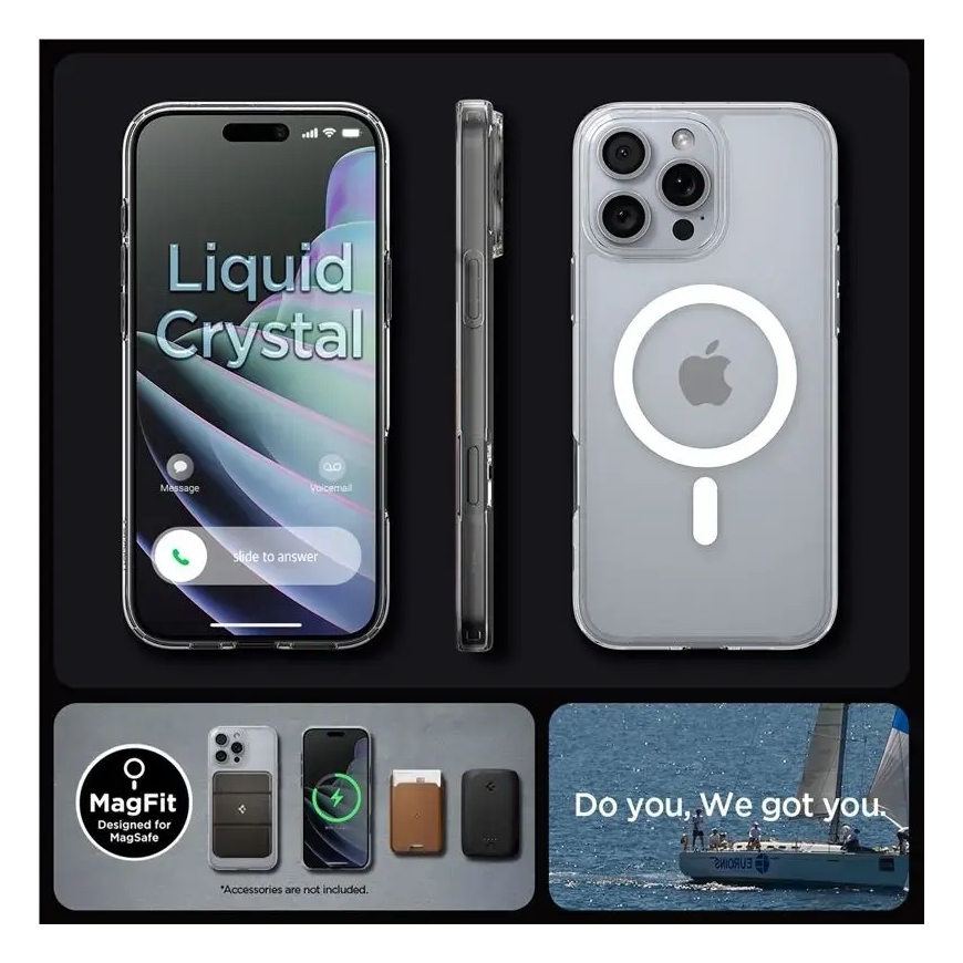 Spigen Crystal Flex MagSafe, kirkas - iPhone 16 Pro Max – 4