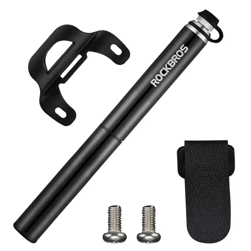 Rockbros JG-PB-004 kerge jalgratta pump surve mõõtega - must