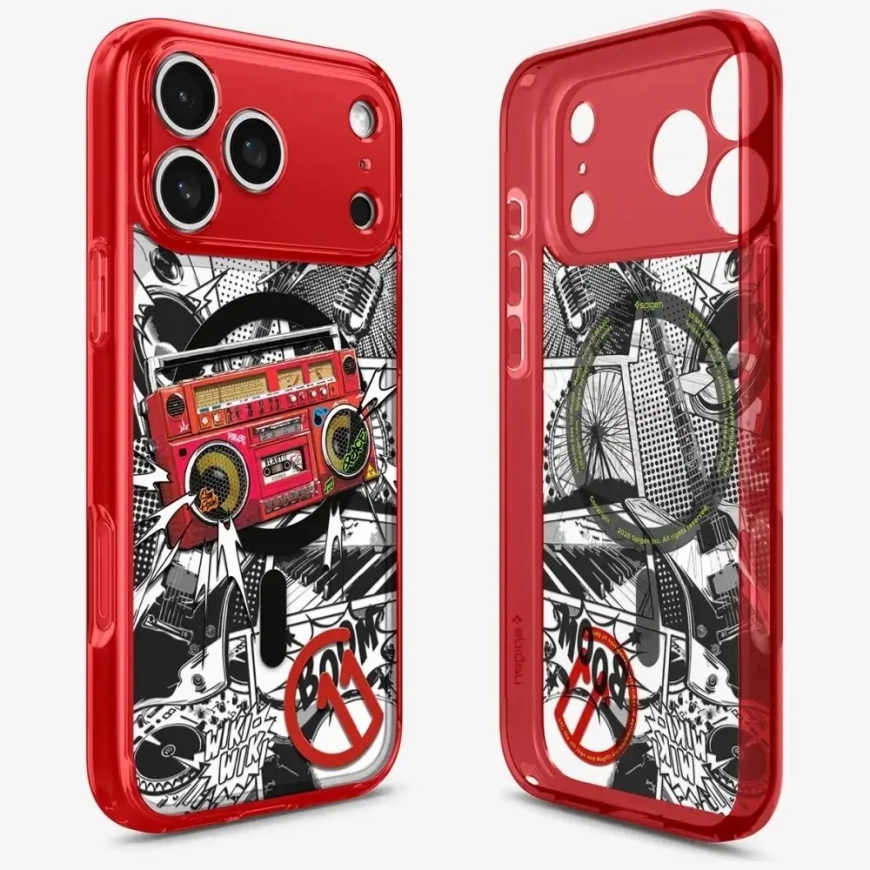 Spigen C11 Series Blast Edition telefono dėklas su MagSafe palaikymu iPhone 17 Pro raudonas – 4