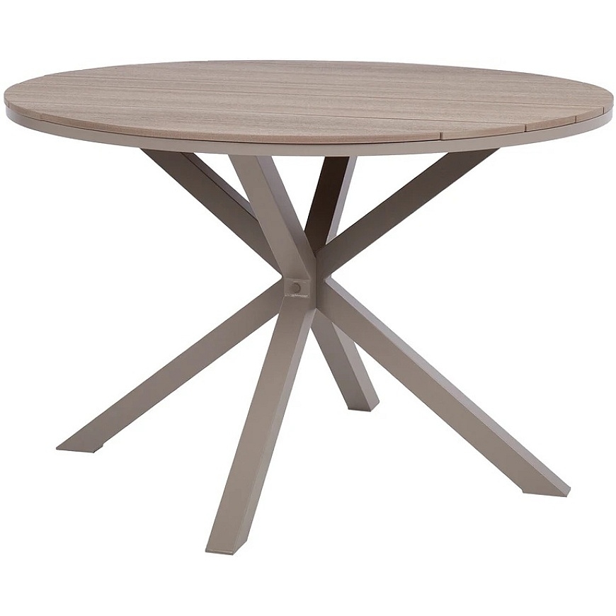 Home4You Stalas PORTO, 110,5 x H73 cm, smėlio spalvos/pilkos spalvos – 2