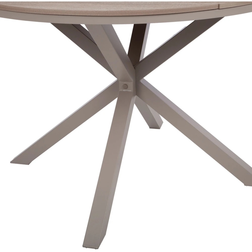 Home4You Stalas PORTO, 110,5 x H73 cm, smėlio spalvos/pilkos spalvos – 4