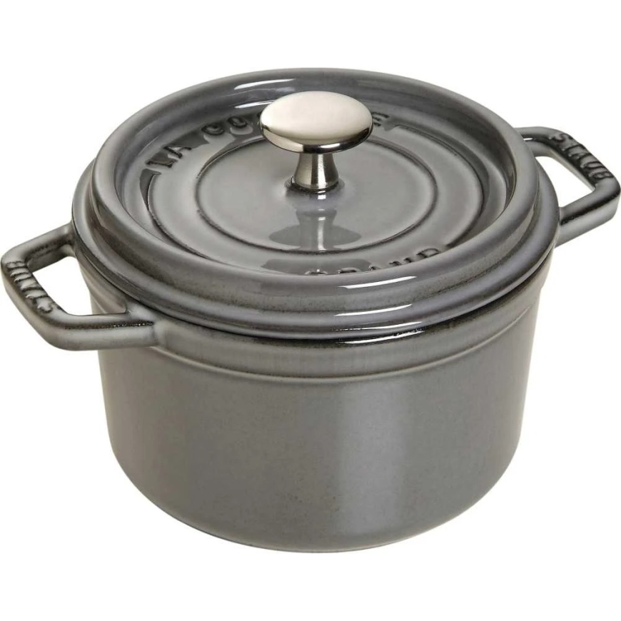 STAUB LA COCOTTE Круглая чугунная кастрюля 1.2 л, графит