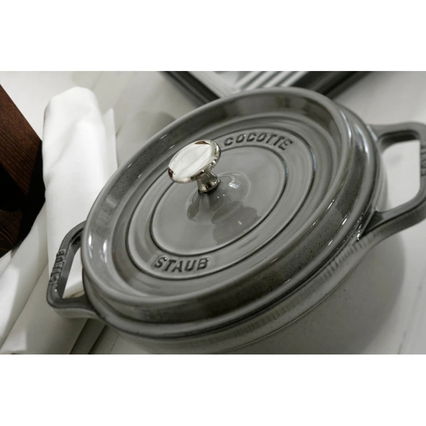 STAUB LA COCOTTE Apaļš čuguna pods 1.2 l, grafīts – 3