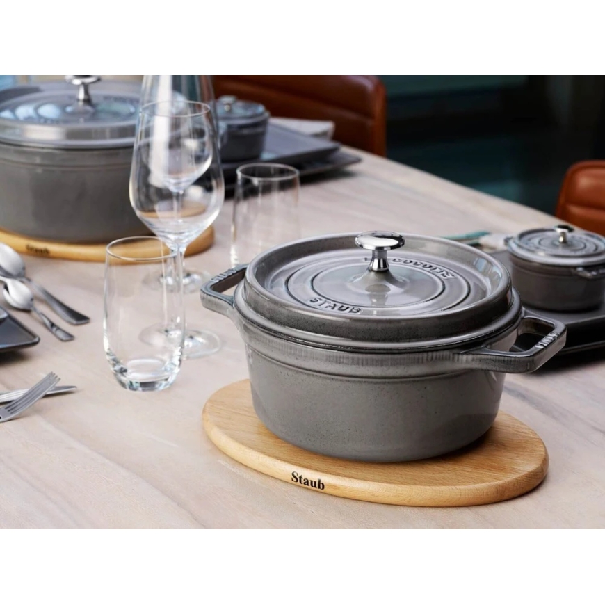 STAUB LA COCOTTE Круглая чугунная кастрюля 1.2 л, графит – 4