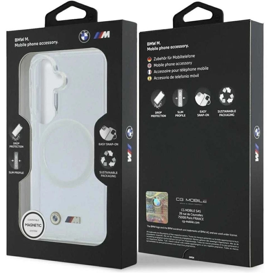 BMW M IML Metal Logo magnetinis dėklas, skirtas Samsung Galaxy S26, skaidrus – 3