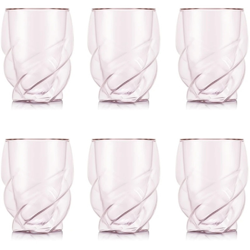Стеклянные стаканы Bodum Pavina Paris с двойными стенками 0,27 л, 6 шт., розовые