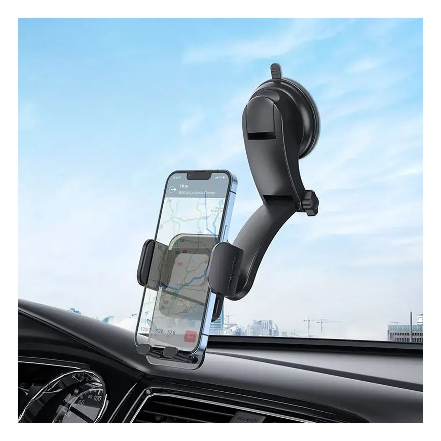 HOCO CA118 автомобильный держатель для телефона на присоске черный – 4