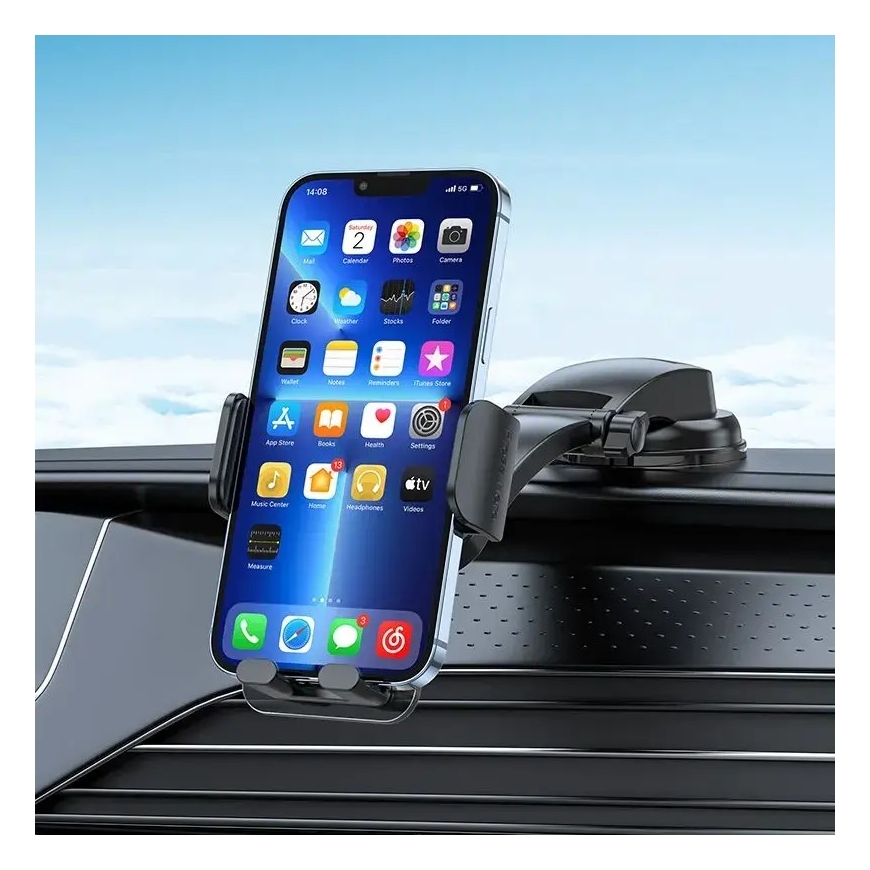 HOCO CA118 auto telefonihoidik iminapaga must – 5
