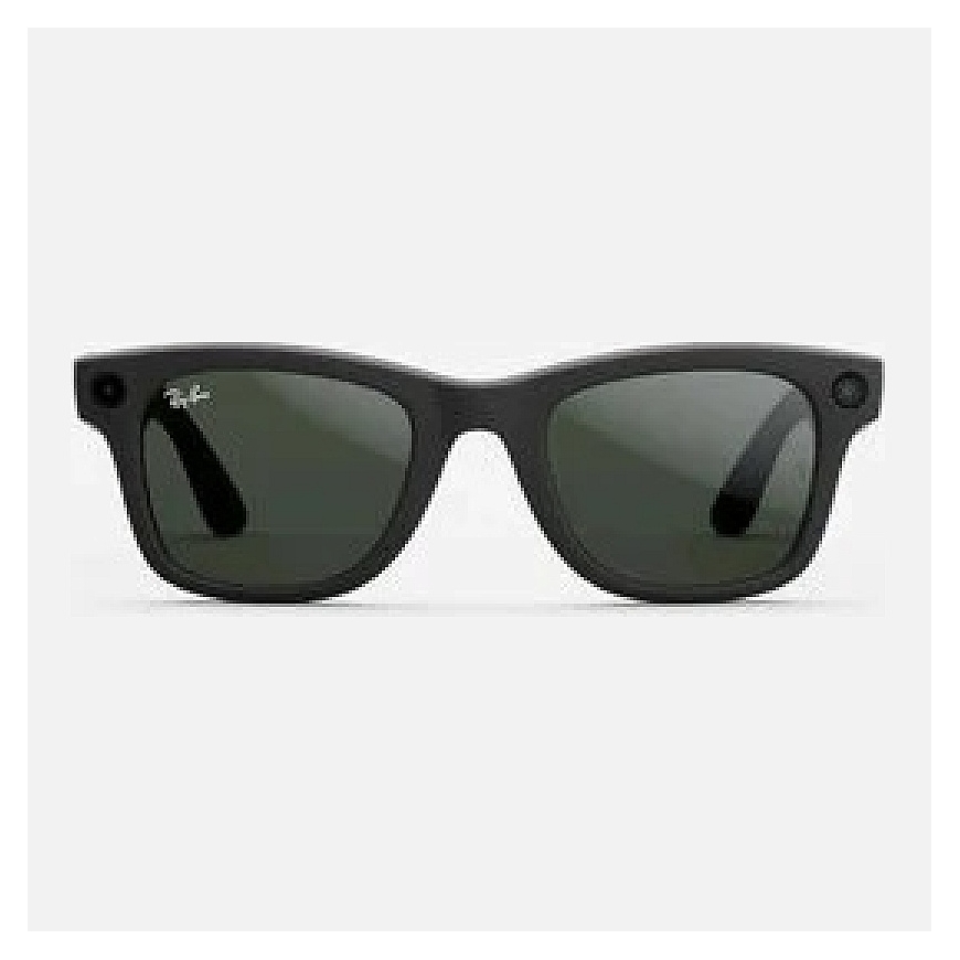 RayBan Meta Wayfarer nutikained, matt must raam ja selged (ülemineku grafiitroheliseks) läätsed, polariseeritud