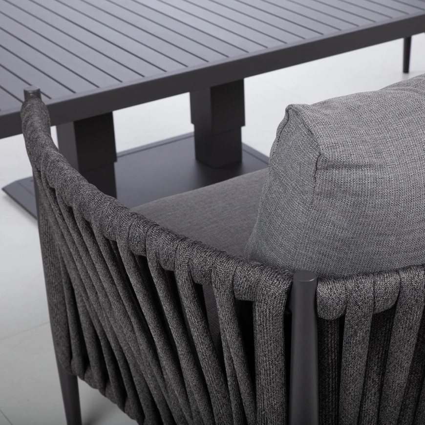 Outdoor furniture set Home4You "Garden" furniture set "BRISTOL": table, sofa, and 2 chairs, gray color – 4