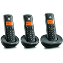 Motorola E203 беспроводne fikseeritud telefonikomplekt, 3 tk, must Motorola E203 беспроводne fikseeritud telefonikomplekt, 3 tk, must