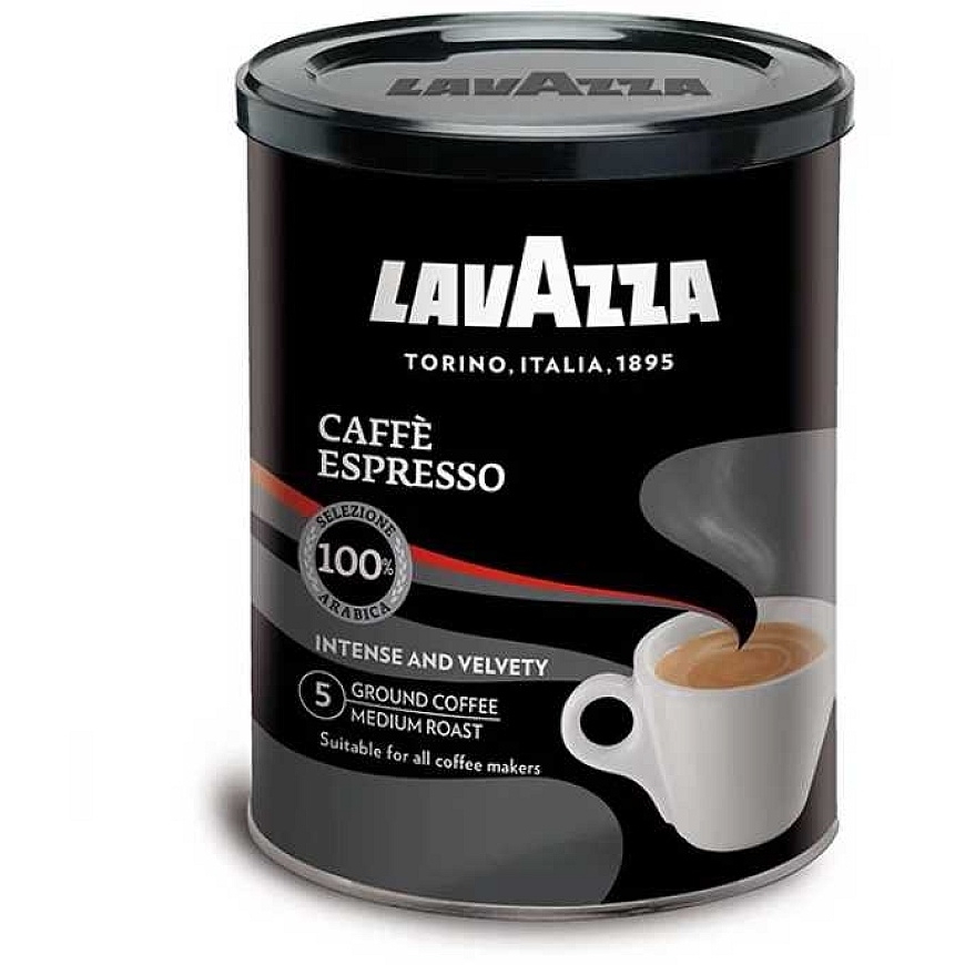 LAVAZZA Espresso kafija, malta, 250 g, metāla kastē – 4