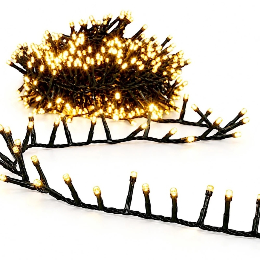 EDELMAN Christmas Lights Luca Light Chain 1000 LED with Timer White – 2