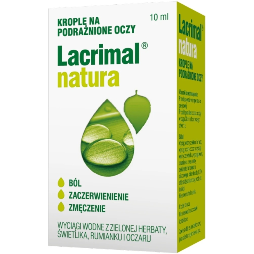 Tzmo "Lacrimal Natura" tilgad ärritunud silmadele, 10 ml – 2