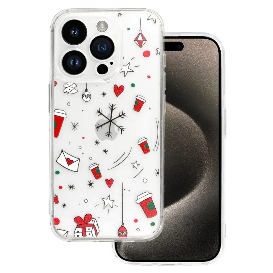 TEL PROTECT Christmas чехол для телефона iPhone 16 Pro Max прозрачный (дизайн 3)