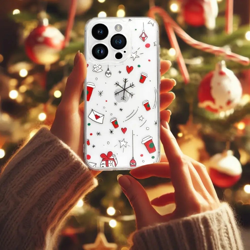 TEL PROTECT Christmas чехол для телефона iPhone 16 Pro Max прозрачный (дизайн 3) – 5