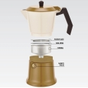 Aliuminio moka pot MR-1657-3-BEIGE MAESTRO Aliuminio moka pot MR-1657-3-BEIGE MAESTRO