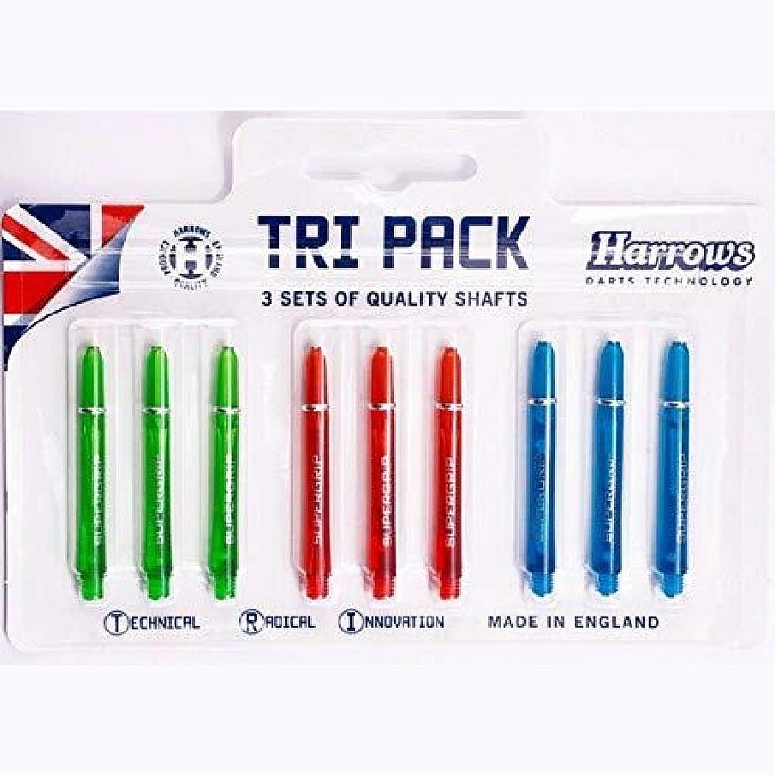 "Darta kāti HARROWS SUPERGRIP COLOUR tri pack Medium 3x3" – 2