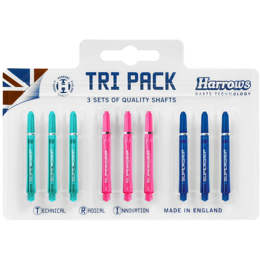 "Küünlad HARROWS SUPERGRIP COLOUR kolmekoodiga keskmine 3x3" – 4