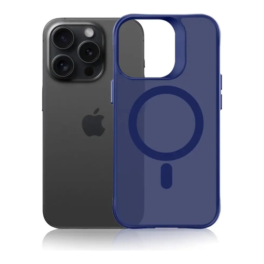 3mk Smoke MagCase telefoni ümbris MagSafe toega iPhone 16 Pro Max sinine läbipaistev – 3