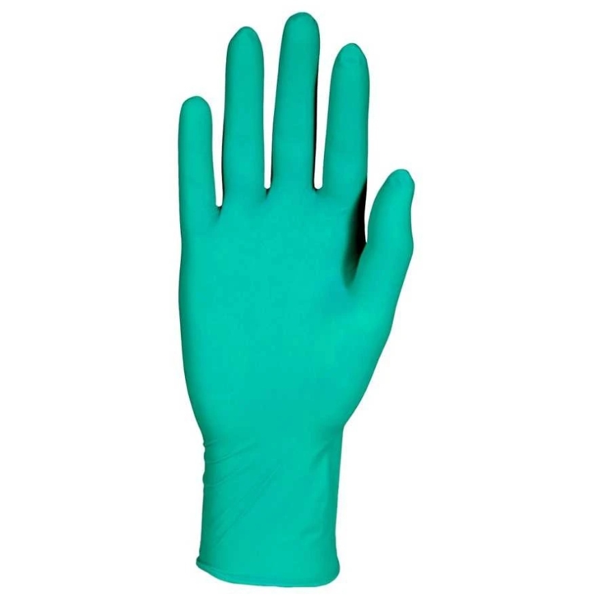 Одноразовые нитриловые перчатки Ansell TouchNTuff 92-600, 0,12 мм толщины, M (7,5-8), гладкая ладонь, зеленые, упаковка 20 штук – 3