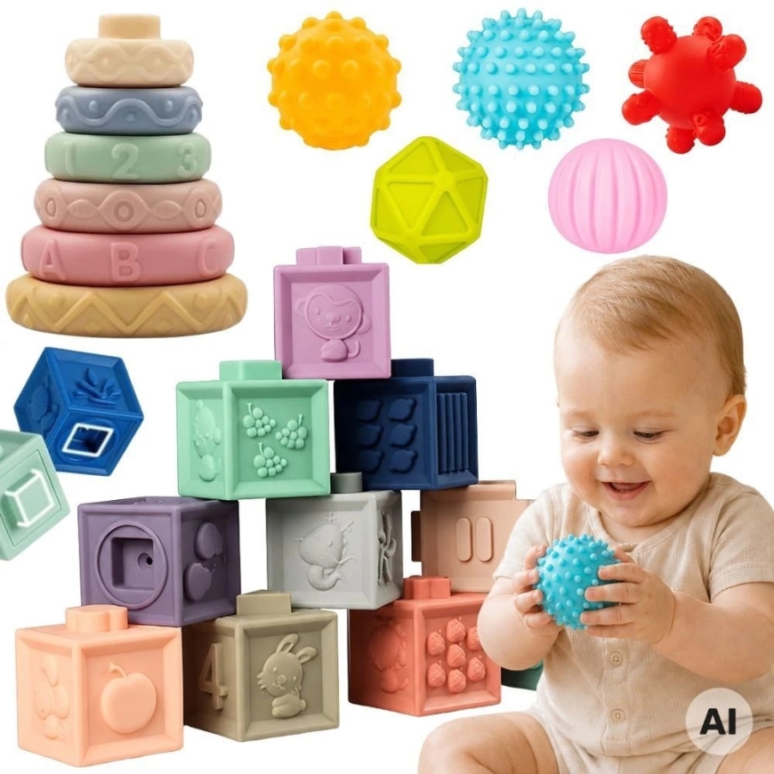 WOOPIE BABY soft sensory teething toys 23 pcs.