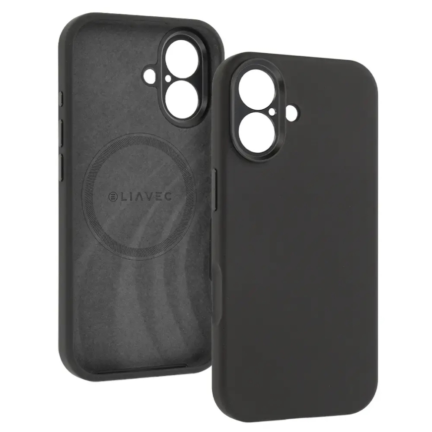 Liavec Silk Shield чехол с поддержкой MagSafe для телефона iPhone 17 чёрный – 2