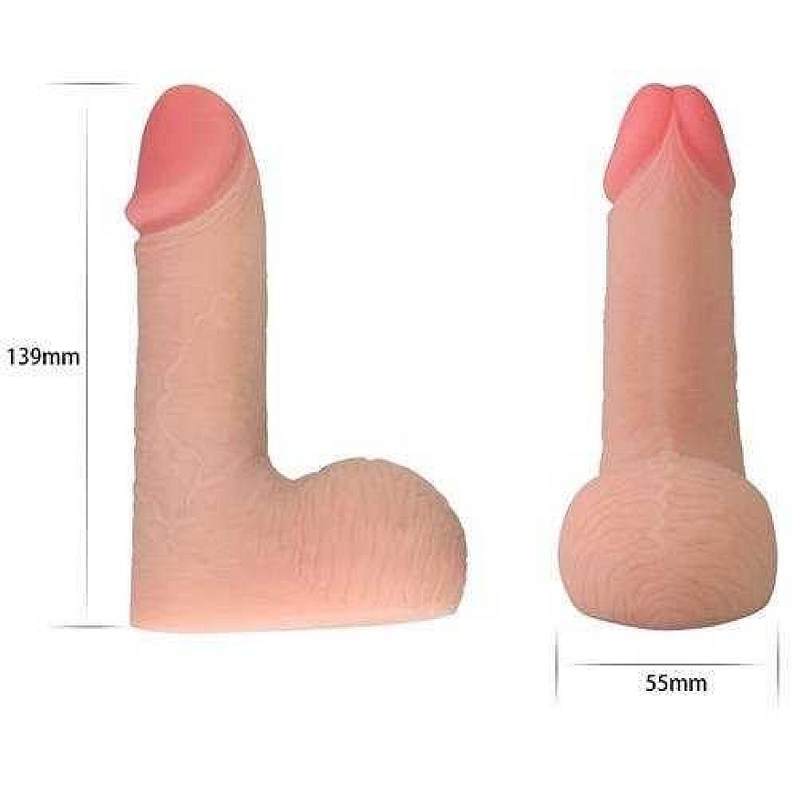 Гибкий, реалистичный дильдо для пениса Lovetoy 13,9 см – 2