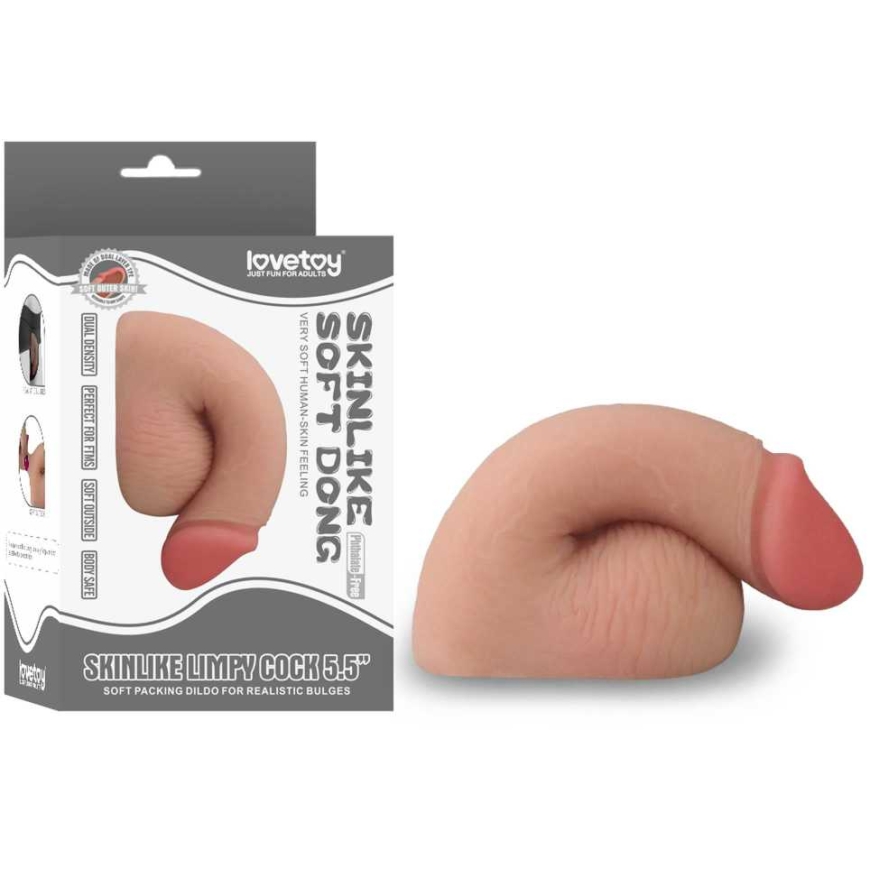 „Lovetoy“ lankstus, lankstus penio realistiškas dildas 13,9 cm – 4