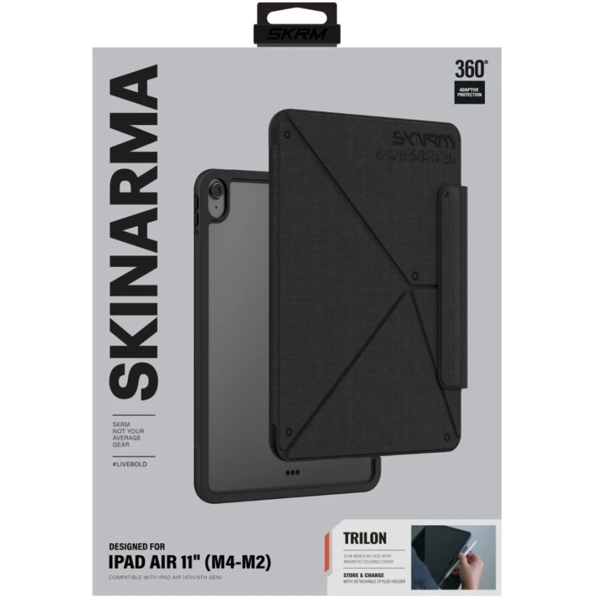 Чехол Skinarma Trilon для iPad Air 11″ M2 2024 / M4 2026 черного цвета – 3