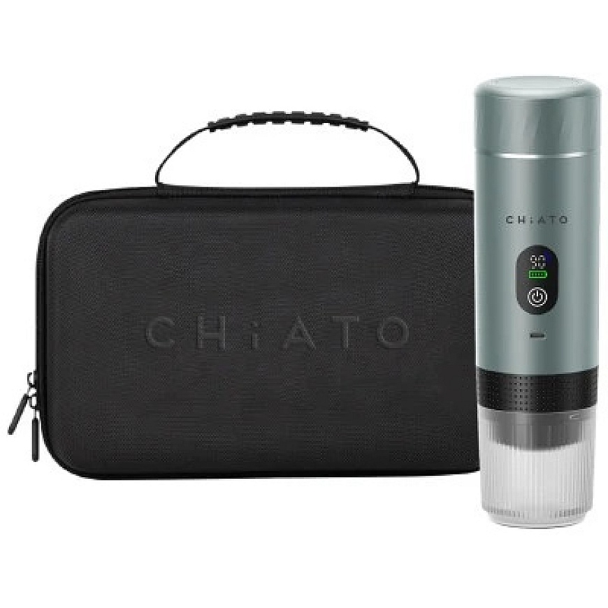 CHiATO brewPLAY Smart Traveller Portable Espresso Maker Set – Harmaa