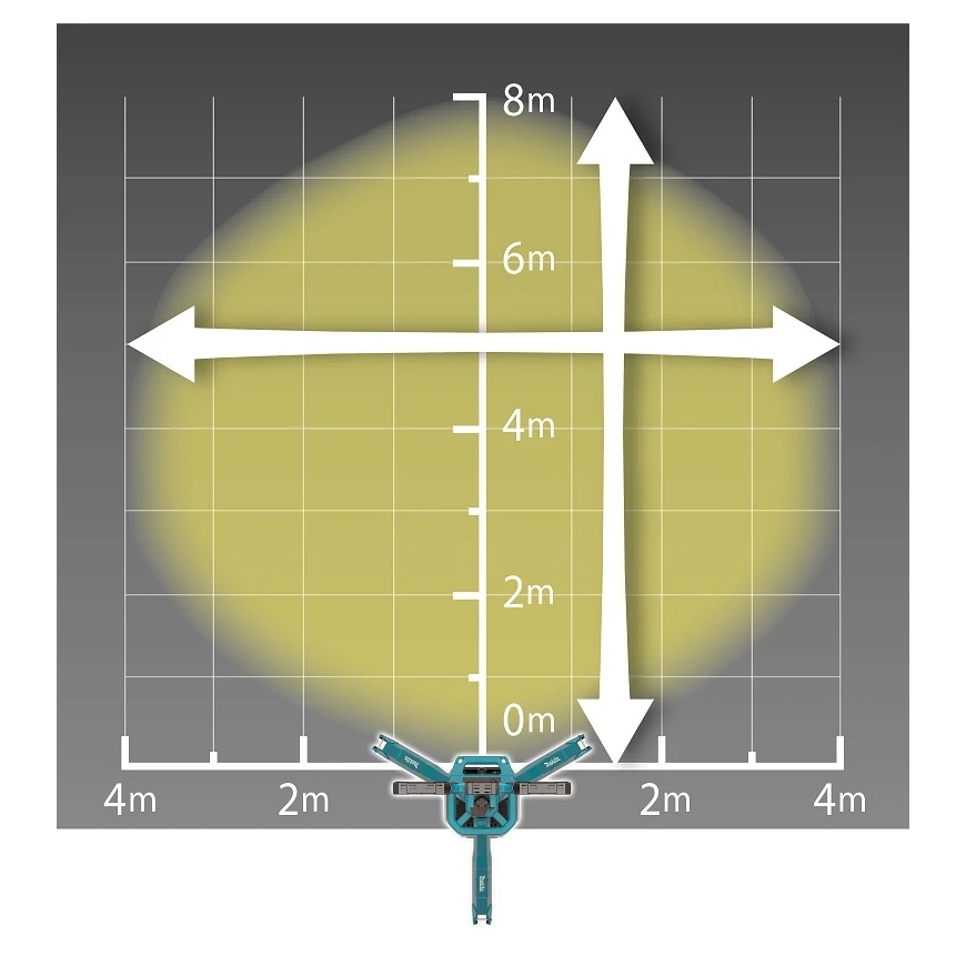 Makita Akumuliatorinis XGT® / LXT® teleskopinis darbinis žibintas ML014G 40Vmax / 18V • 15000 lm – 4
