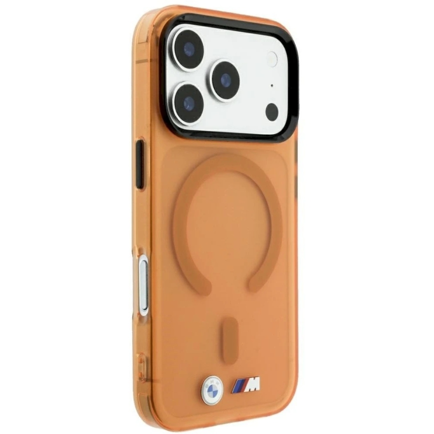 BMW M IML Frosted Metal Logo & Trims MagSafe kaitse iPhone 17 Pro / 18 Pro jaoks – Oranž – 5