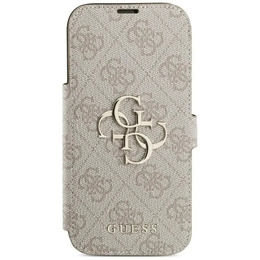Guess 4G Metal Logo knyginio tipo telefono dėklas iPhone 18 Pro | iPhone 17 Pro rožinis – 3