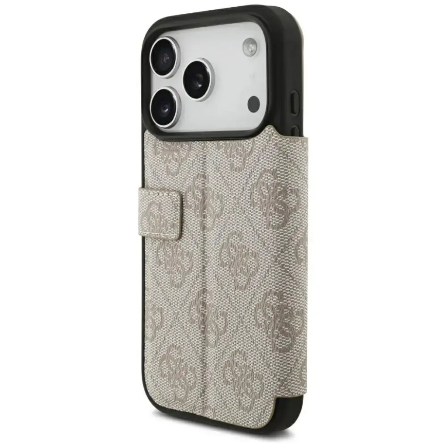 Guess 4G Metal Logo grāmatveida maciņš telefonam iPhone 18 Pro | iPhone 17 Pro rozā – 5