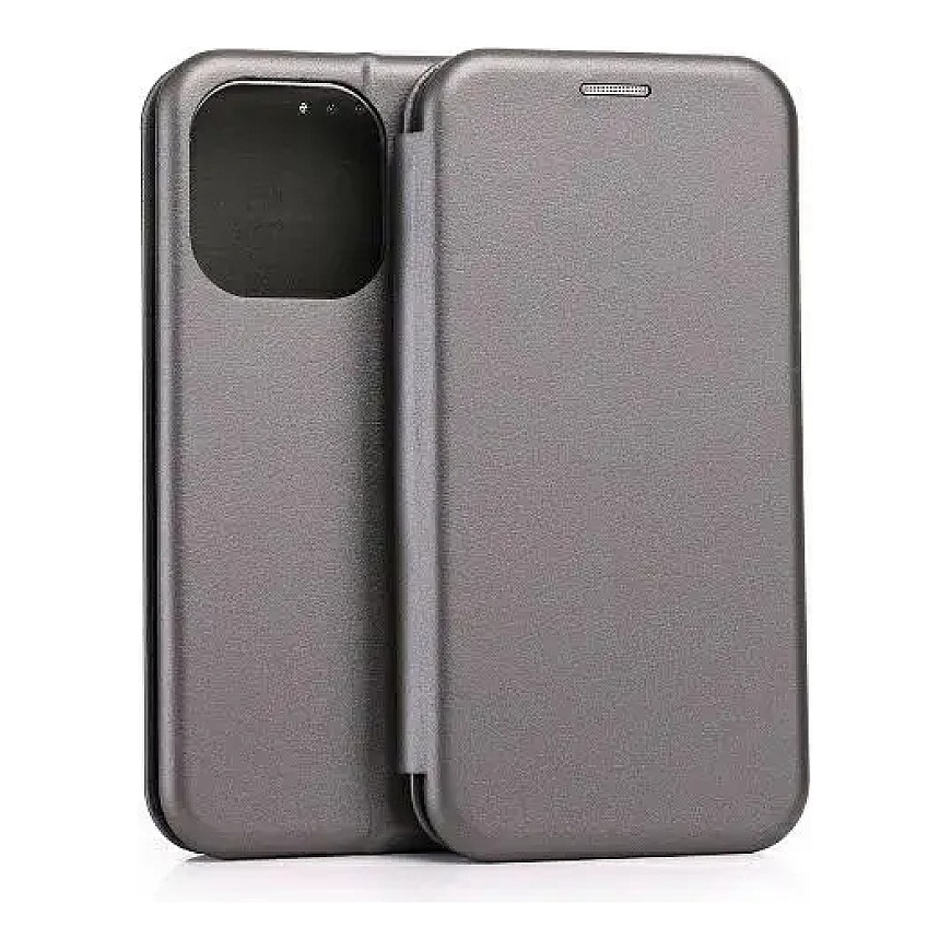 Beline Book Magnetic knyginio tipo telefono dėklas iPhone 15 Pro pilkas