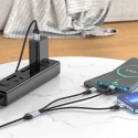 Hoco X102 3-in-1 data transfer and charging cable | USB-A to Lightning, Micro USB, USB-C | 12W | 1m | black Hoco X102 3-in-1 data transfer and charging cable | USB-A to Lightning, Micro USB, USB-C | 12W | 1m | black