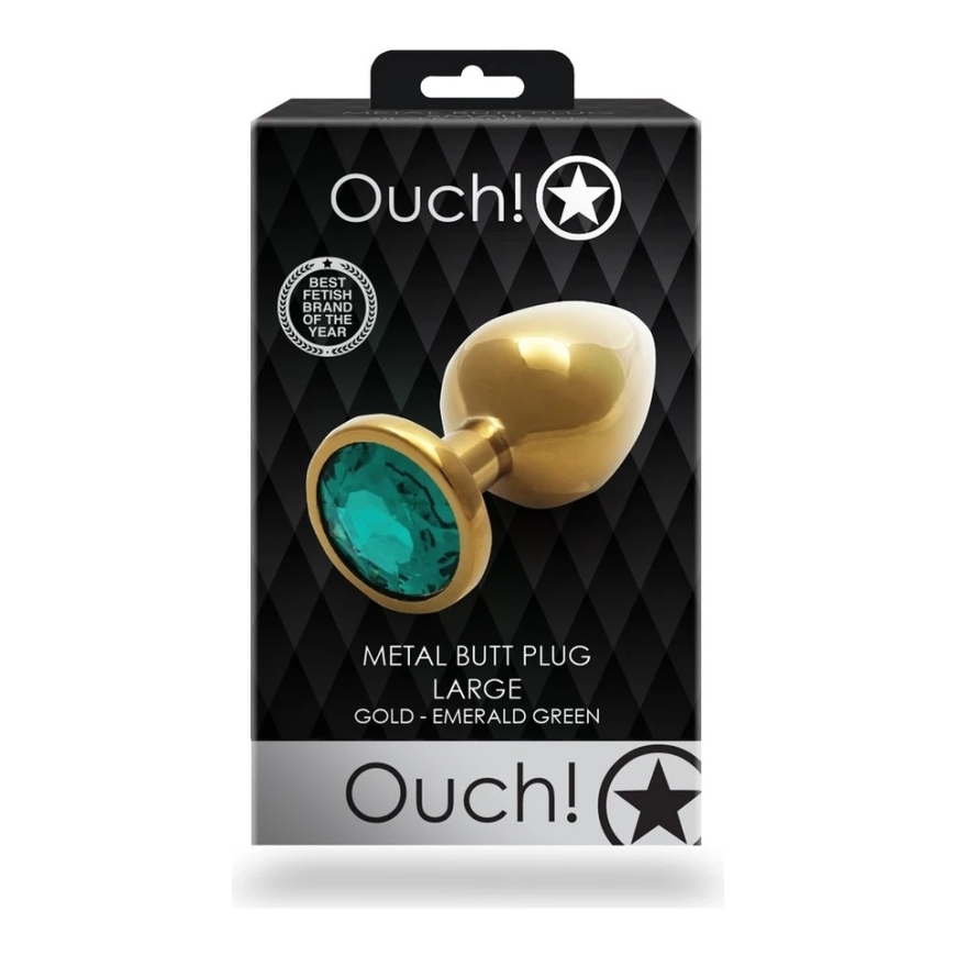 Ouch By Shots Ouch! Kulta METALLINEN ANUSTULPPAN KORUKIVELLÄ 7 CM VEDENKESTÄVÄ – 3