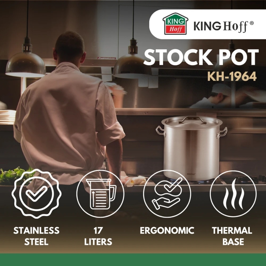 Gastronorm-pannu, ruostumatonta terästä, halkaisija 35cm, 33l, Kinghoff, KH-1964 – 4