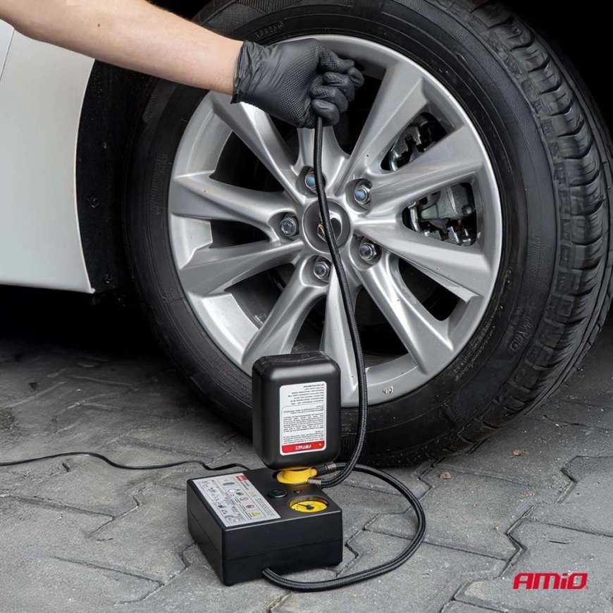 Tire Repair Kit with Compressor 19 mm 12 V amio-04929 – 2