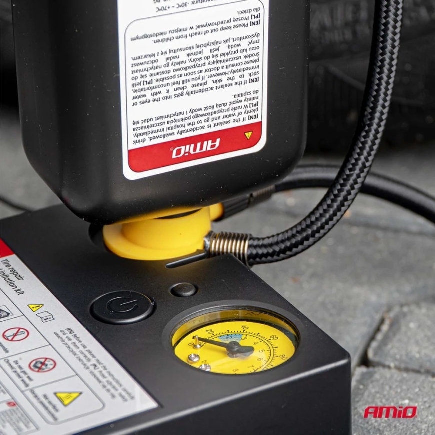 Renkaan korjaussarja kompressorilla 19 mm 12 V amio-04929 – 4