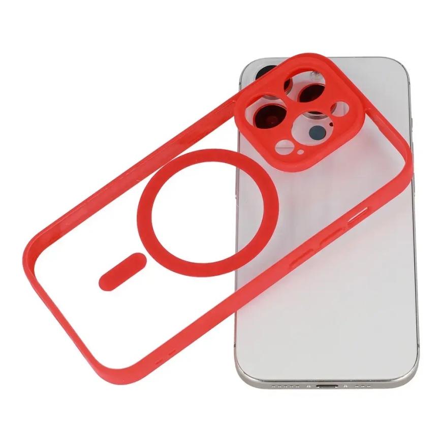 Akrila krāsas Magsafe vāks Samsung Galaxy S25 Edge sarkans – 4