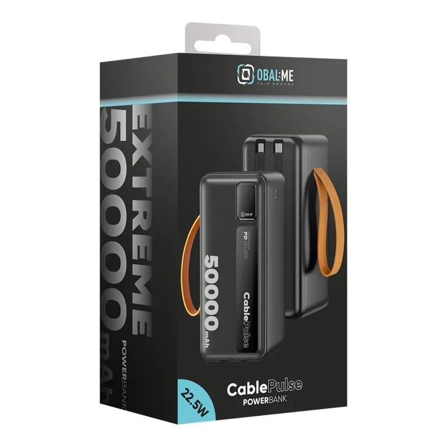 OBAL:ME CablePulse išorinė baterija (powerbank) | 50 000 mAh | 22.5W | juodas – 5