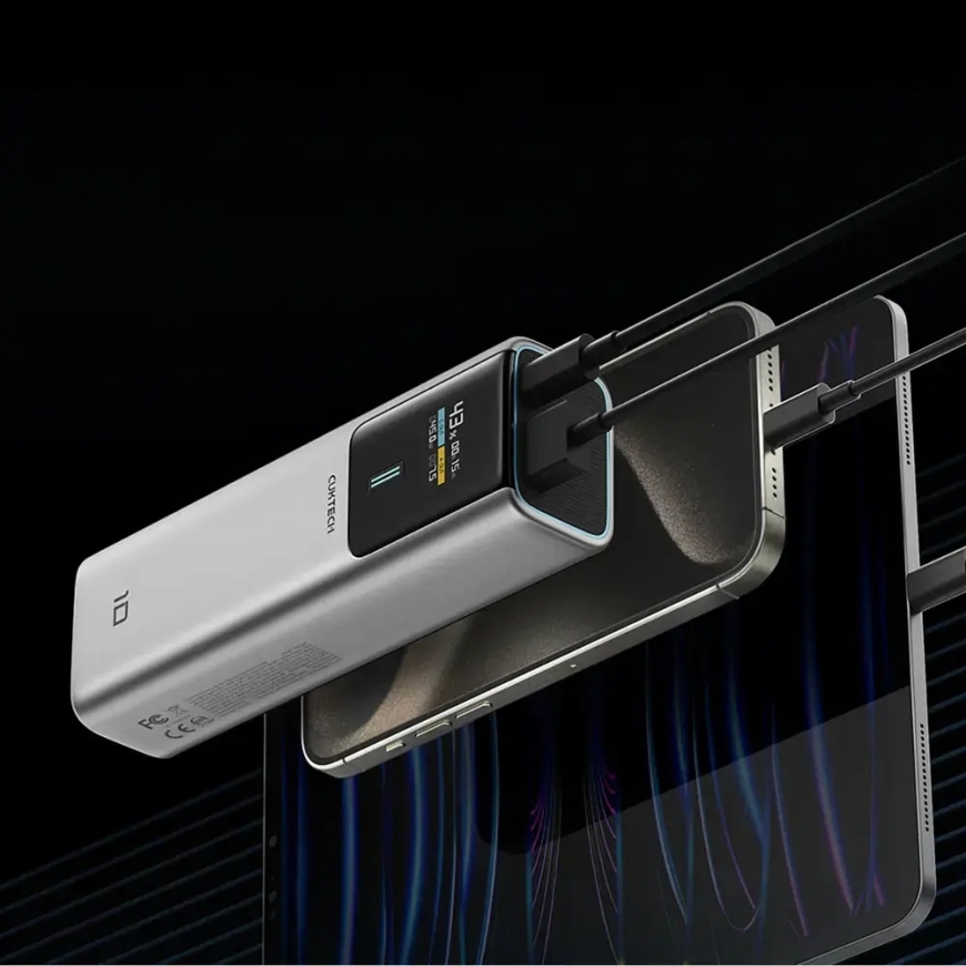 CUKTECH CKPB100PGLBL Power Bank | 10,000 mAh | 150W | USB-C, USB-A | gray – 2