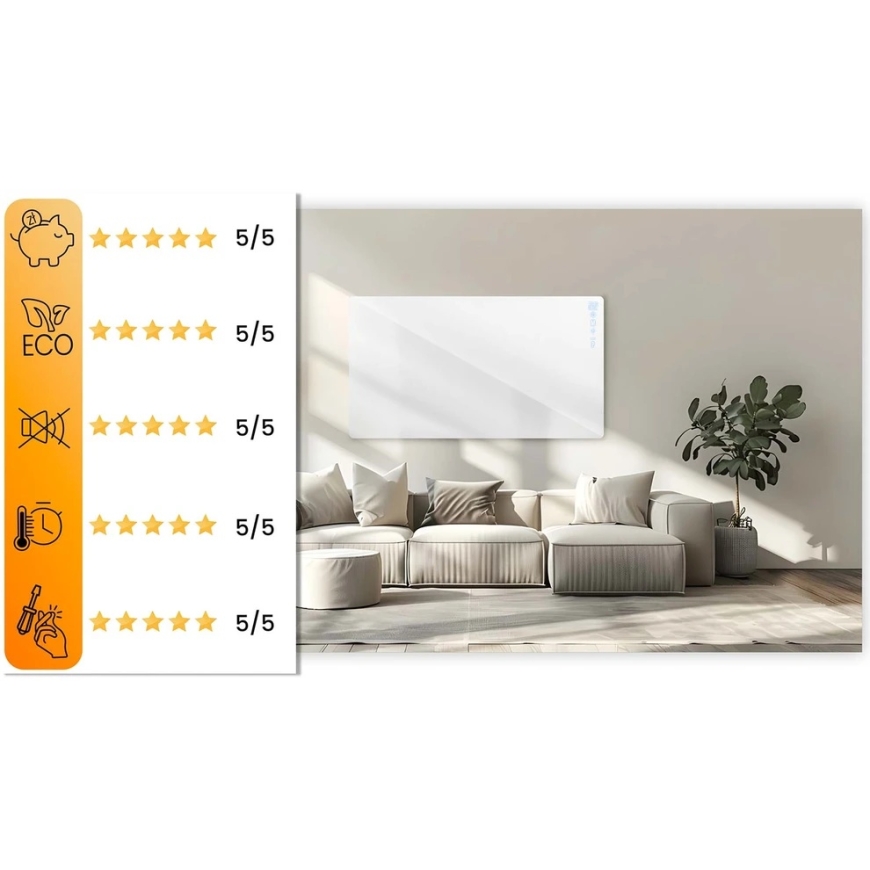 Infrapuna-lämmitin Berdsen BD-985 720 W WiFi:llä (kaukosäädin, sovellus) – 3