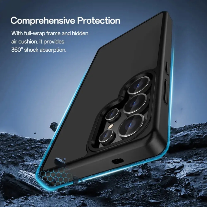 Rock Guard Touch Matte Series apvalks Samsung Galaxy S25 Ultra pelēks – 5